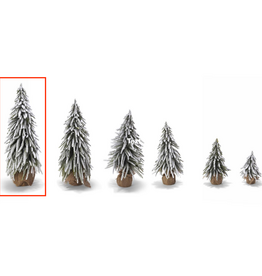 23 1/2" Snow Covered Christmas Tree with Jute Covered Wooden Base