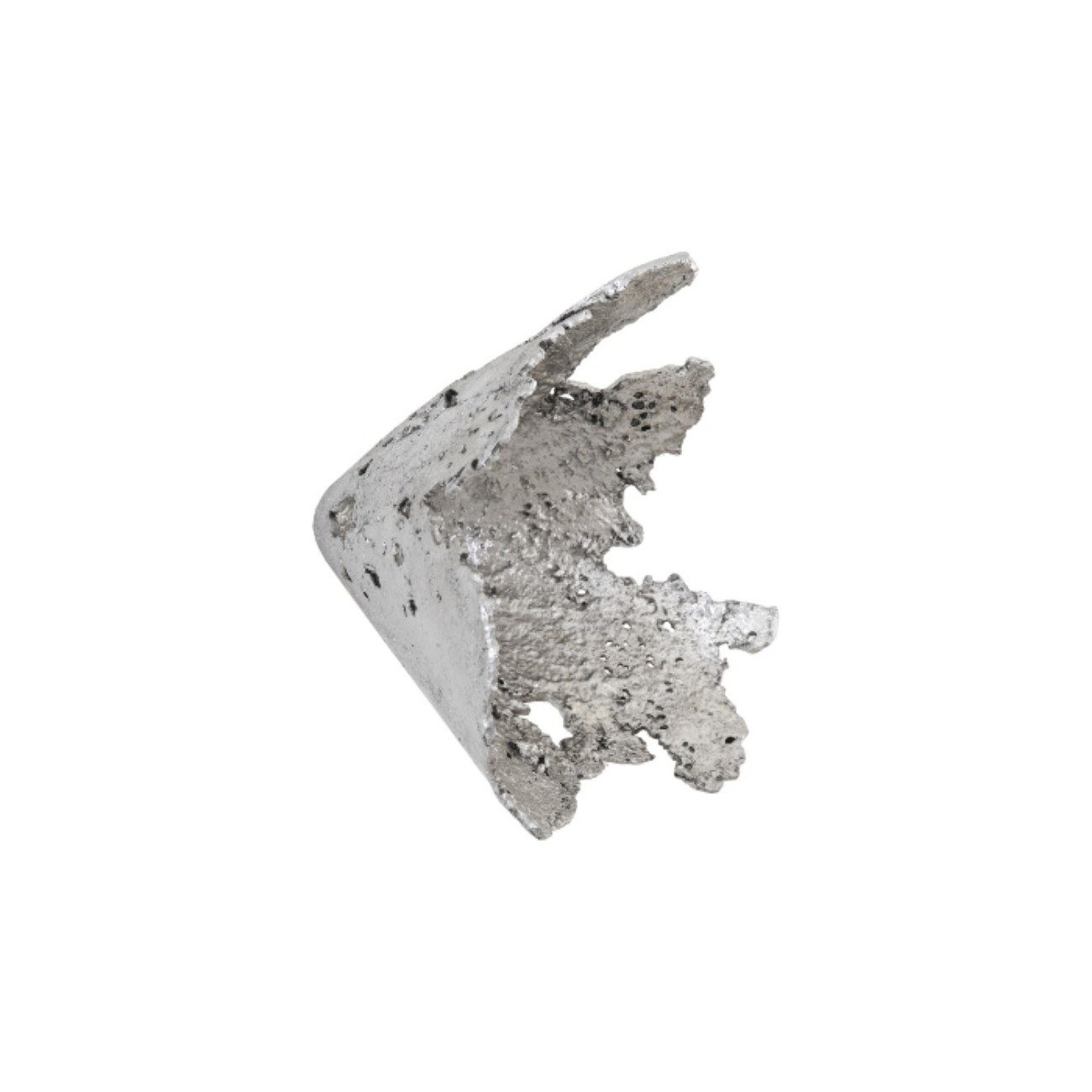 Semi-Perforated Splash Bowl Silver Wall Art -  20x16x16"H