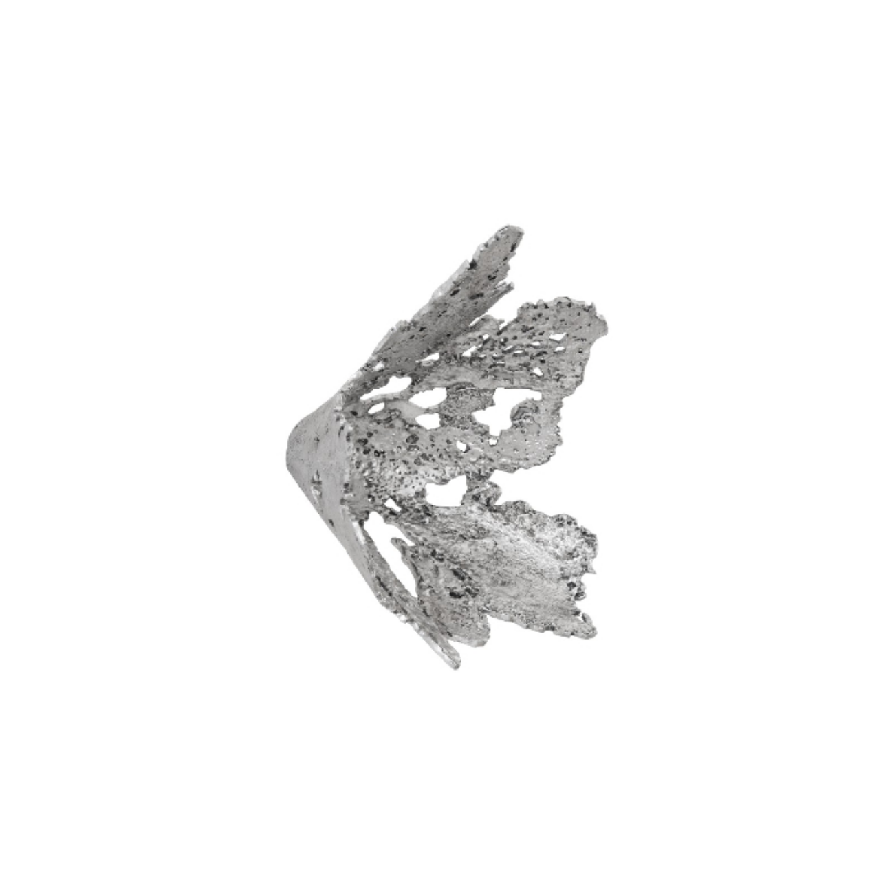 Splash Bowl Perforated Silver Wall Art -  20x16x16"H