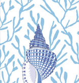 Shell Toile-Blue Guest Napkin