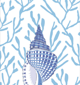 Shell Toile-Blue Guest Napkin