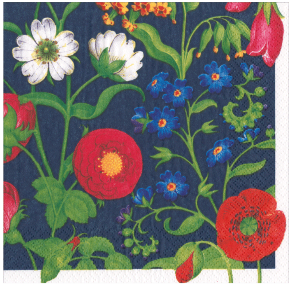 Cloisters Garden Navy Napkin Luncheon