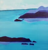 Abstract Seascape on acrylic 30" x 30"