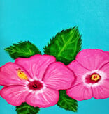 Pink Hibiscus on Acrylic 16" x 16"