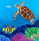 Turtle and Nemo on acrylic 16" x 16"