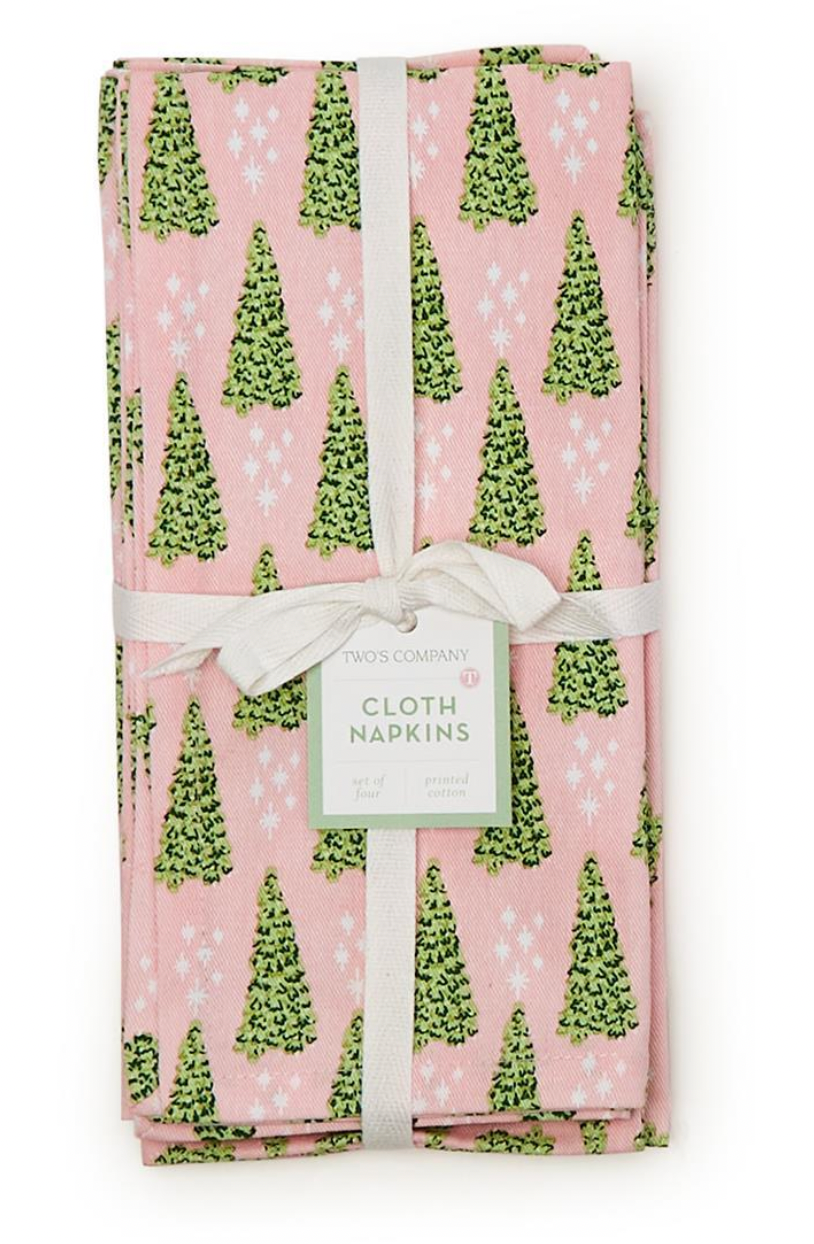 Tree Pattern Cotton Napkins set of 4 -20" sq