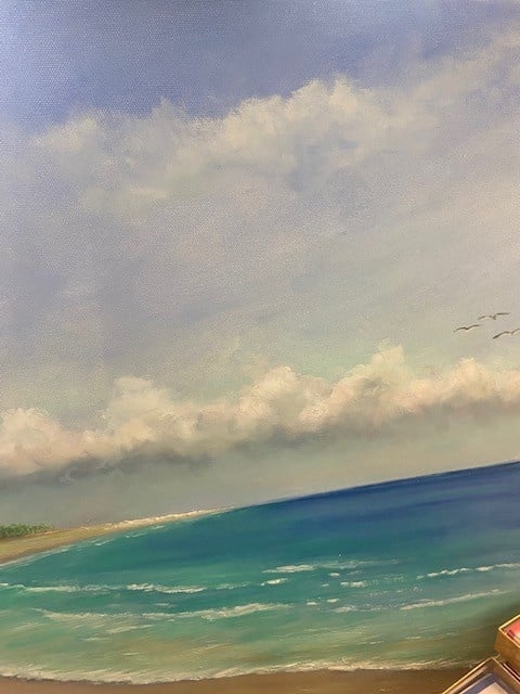 Stroll to the Point orig. oil 20 x 24