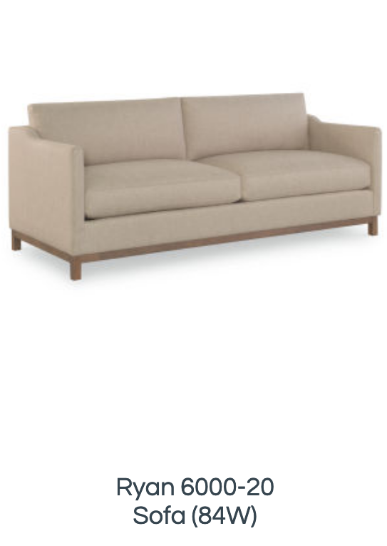 Ryan Sofa in Rollo Lace w/ Dune Finish 84" x 36.5" x 35"