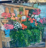 Flower Market 36" x 36" Acrylic on gallery wrapped canvas