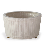 Bamboo Garden Cream Center Basin - 9"H x 15"D