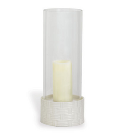 Sanibel Cream Vase/hurricane - 17"H x 6"dia