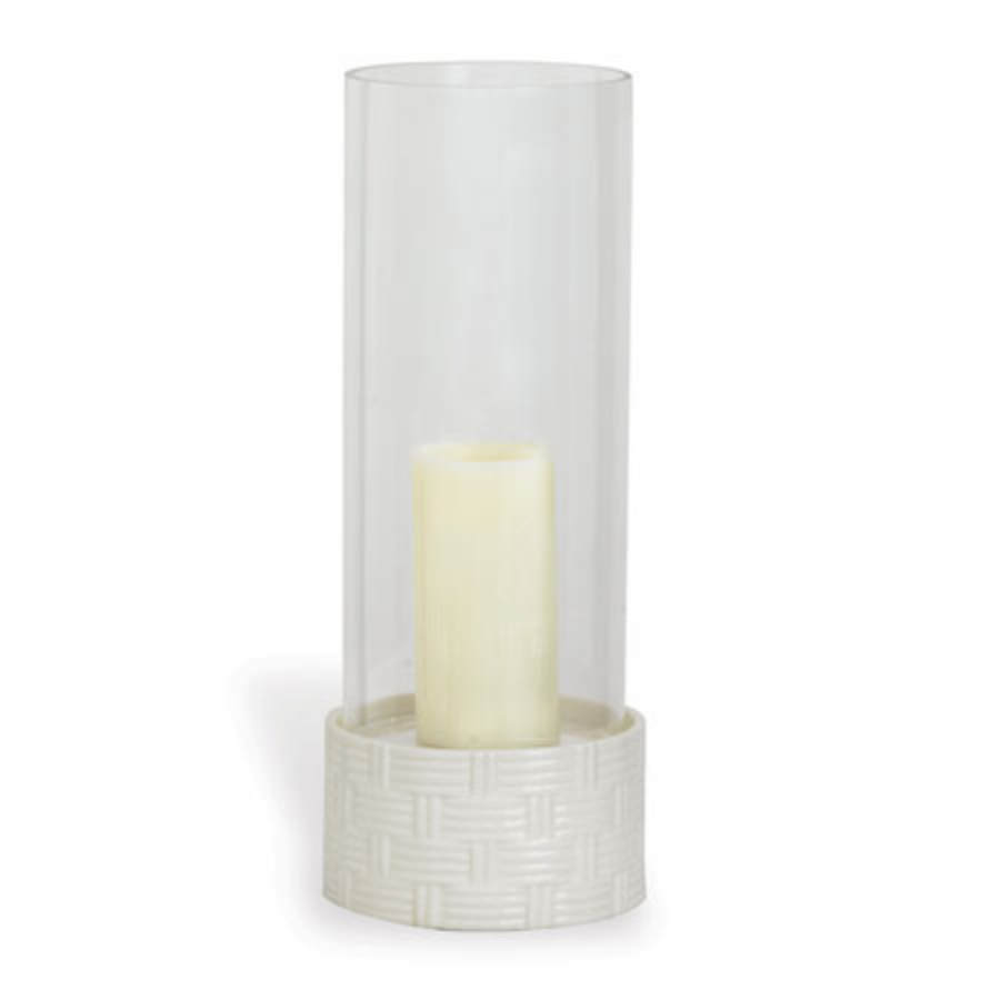 Sanibel Cream Vase/hurricane - 17"H x 6"dia