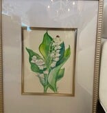 Lilly of the Valley w/Ladybug Orig. Watercolor 15" x 19"