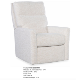 Curtis Swivel Manual Recliner Base Cover - Neil Natural (GR 16)