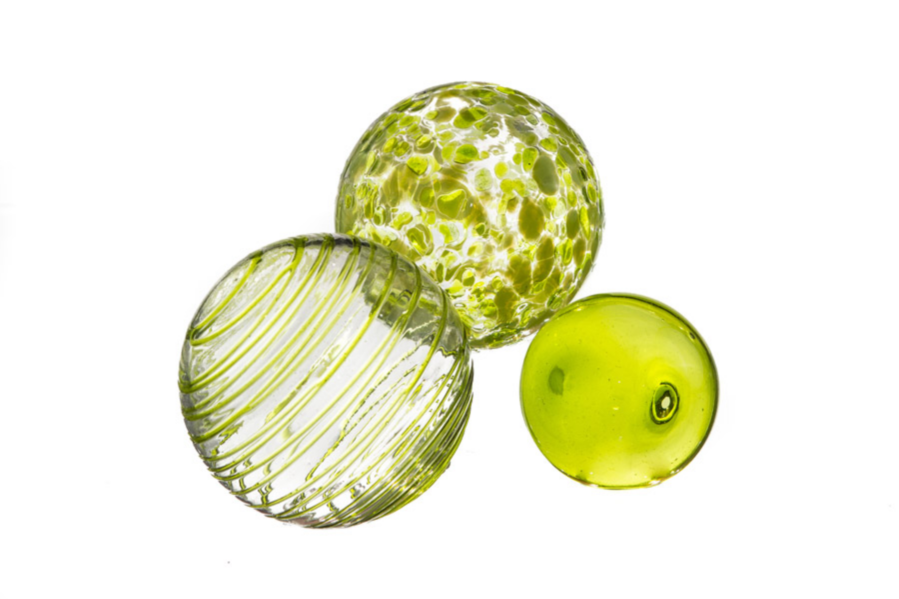 Lime Speckled Assort. 4.5" Sphere Lime Speckled