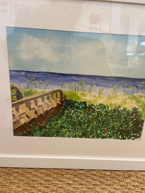 Beach Boardwalk Atlantic Dunes Beach 22"Wx18"H Print