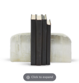 Glaciers S/2 Selenite Crystal Bookend 4" W x 2" D x 6" H