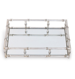 Doheny Silver Tray - 	5.5"H x 24"W x 16"D