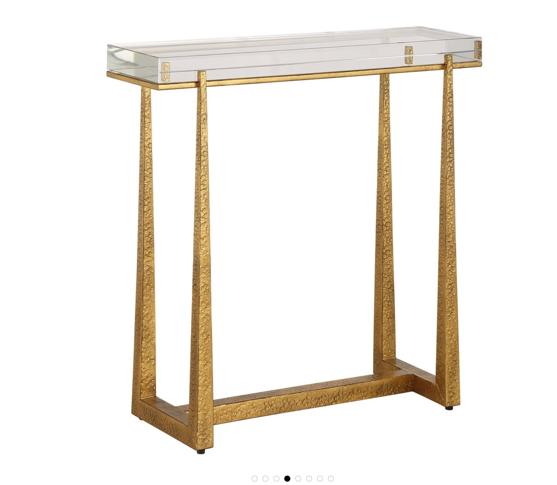 Midas Accent Table, Gold 24 W X 24 H X 9 D (in)
