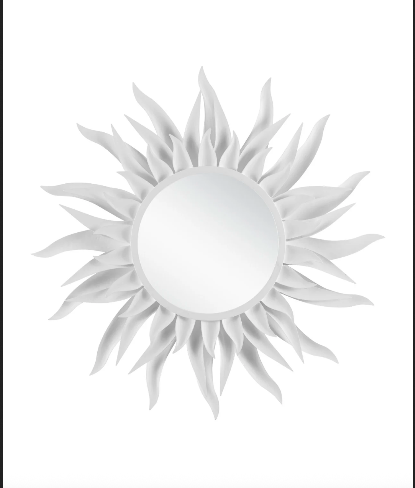 Agave Round White Mirror 37.5"dia. x 4"d