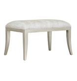 Garson Silver Ottoman, Fresh Files Linen 29.5"w x 19.5"d x 18.8"h