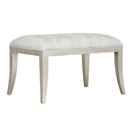 Garson Silver Ottoman, Fresh Files Linen 29.5"w x 19.5"d x 18.8"h