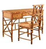 Hampton Desk & Chair Set Antique Tortoise W49" x D23" x H31"