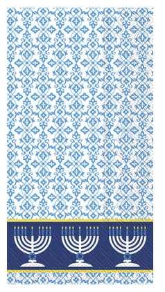 Festival of Lights Blue Guest Towel