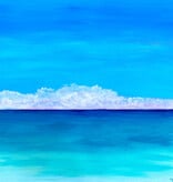 Header Clouds over the Ocean 30" x30" on acrylic