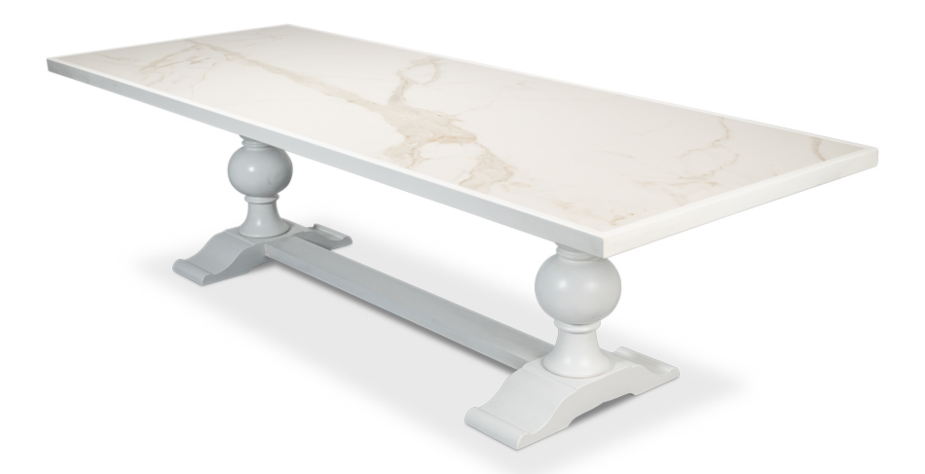 Rectangular Dining Table,Cortina White - 108"w x 40"d x 30"h