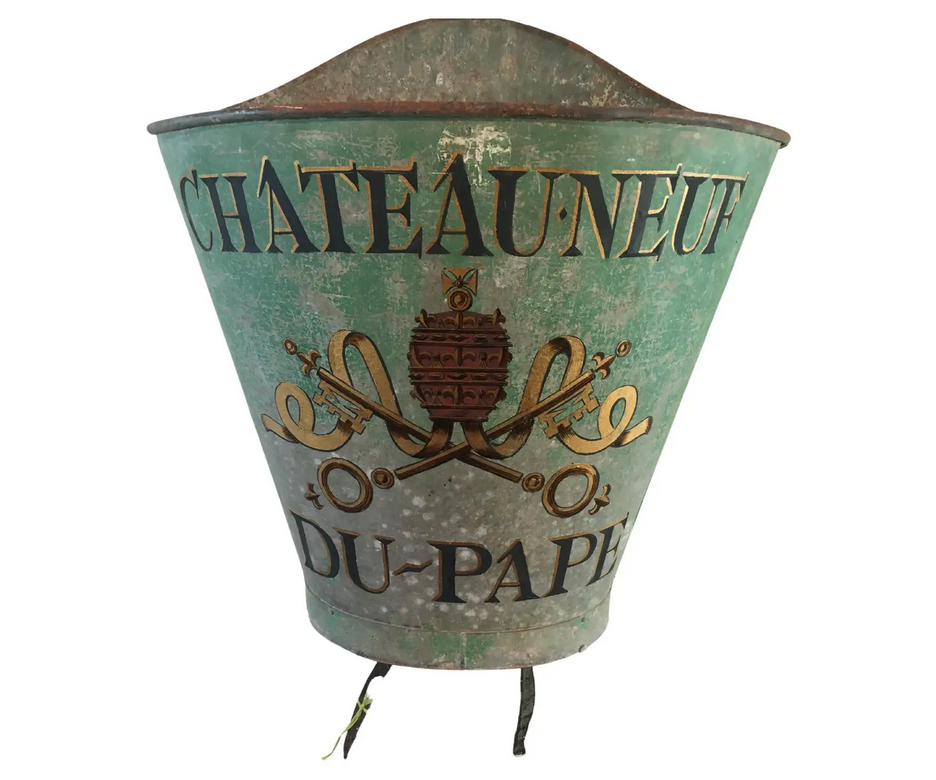 French Metal Grape Gathering Basket - Circa 1890