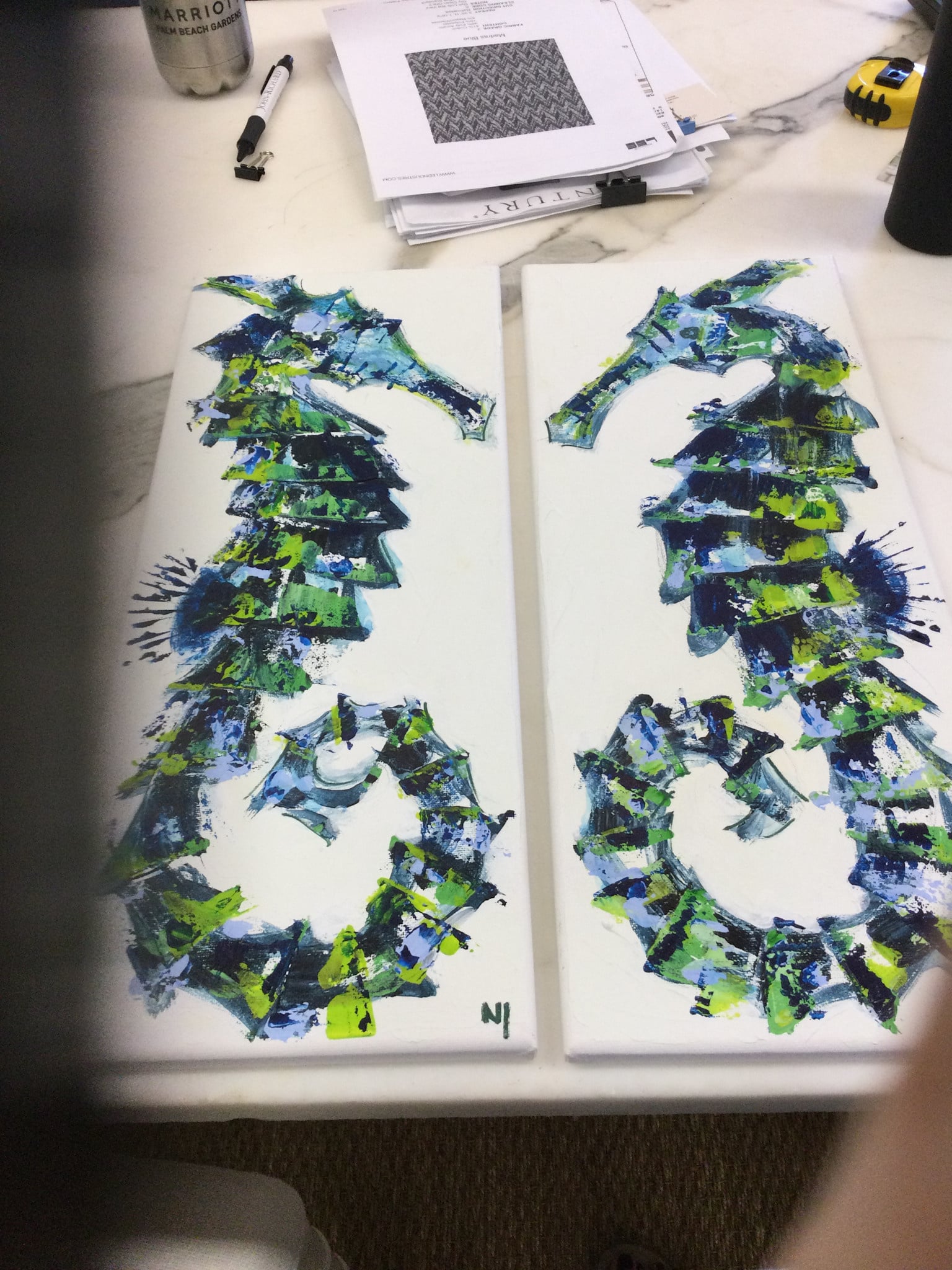 Seahorse Original Acrylic 8 x 20