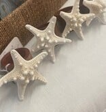 Starfish Napkin Rings on Round Wood S/4