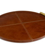 Hayes Leather Tray Round Small 18"
