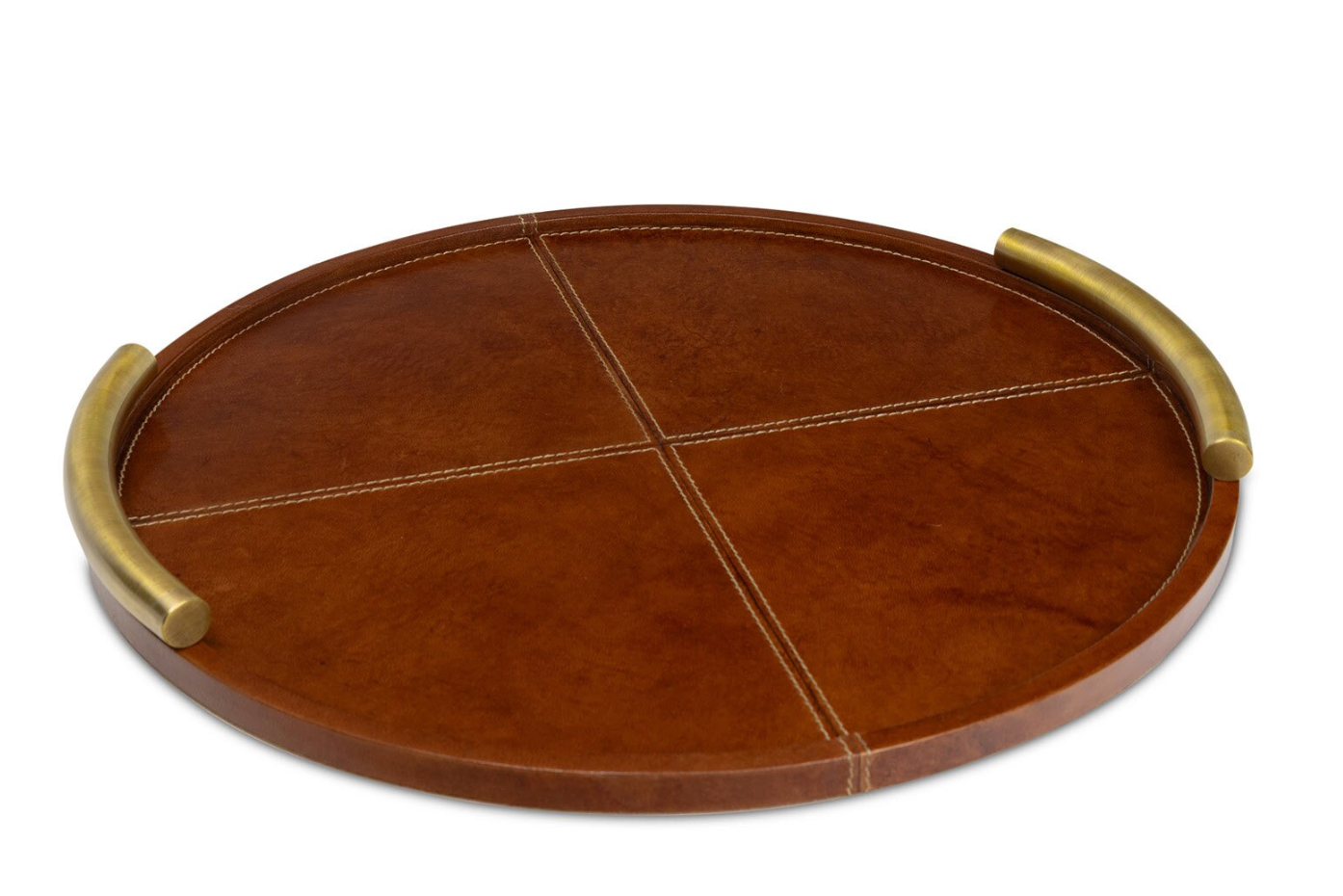 Hayes Leather Tray Round Small 18"