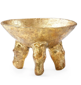 Akai Small Bowl/Gold Leaf 6W x 6D x 4H