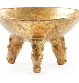 Akai Medium Bowl/Gold Leaf  8W x 8D x 5H