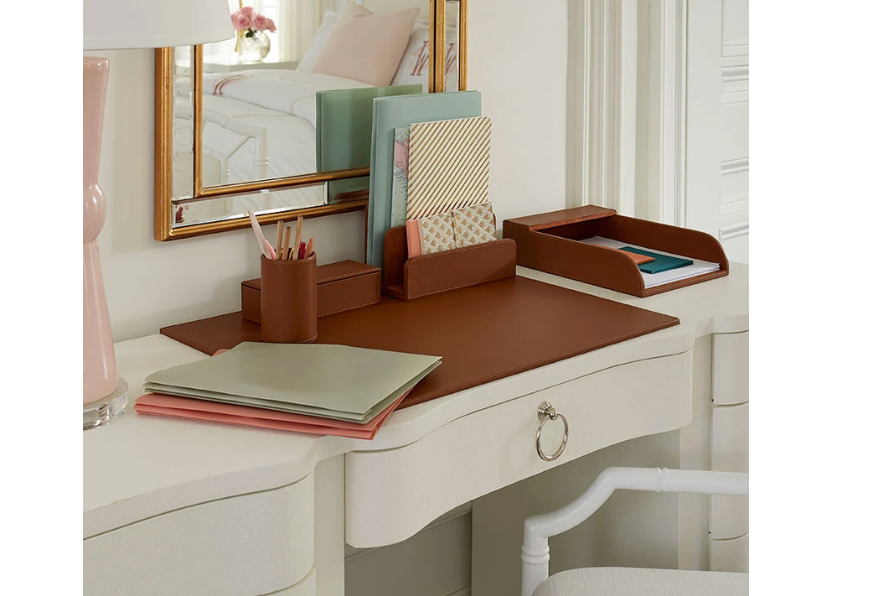 Hunter Desk Blotter/Tan  24W x 18D x 0.5H