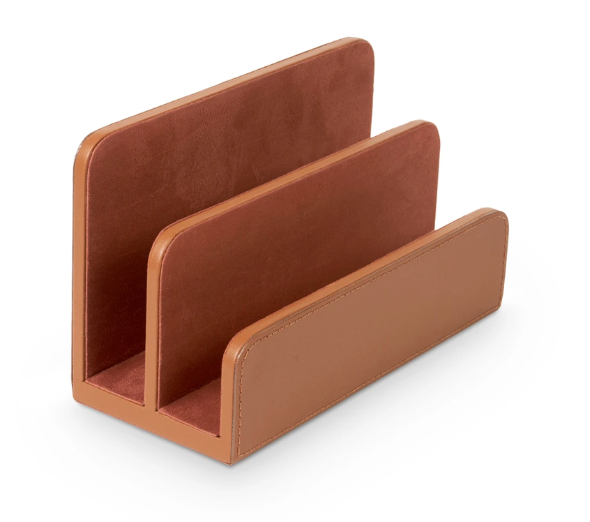 Hunter Letter Caddy/Tan  9.5W x 4.25D x 5.75H