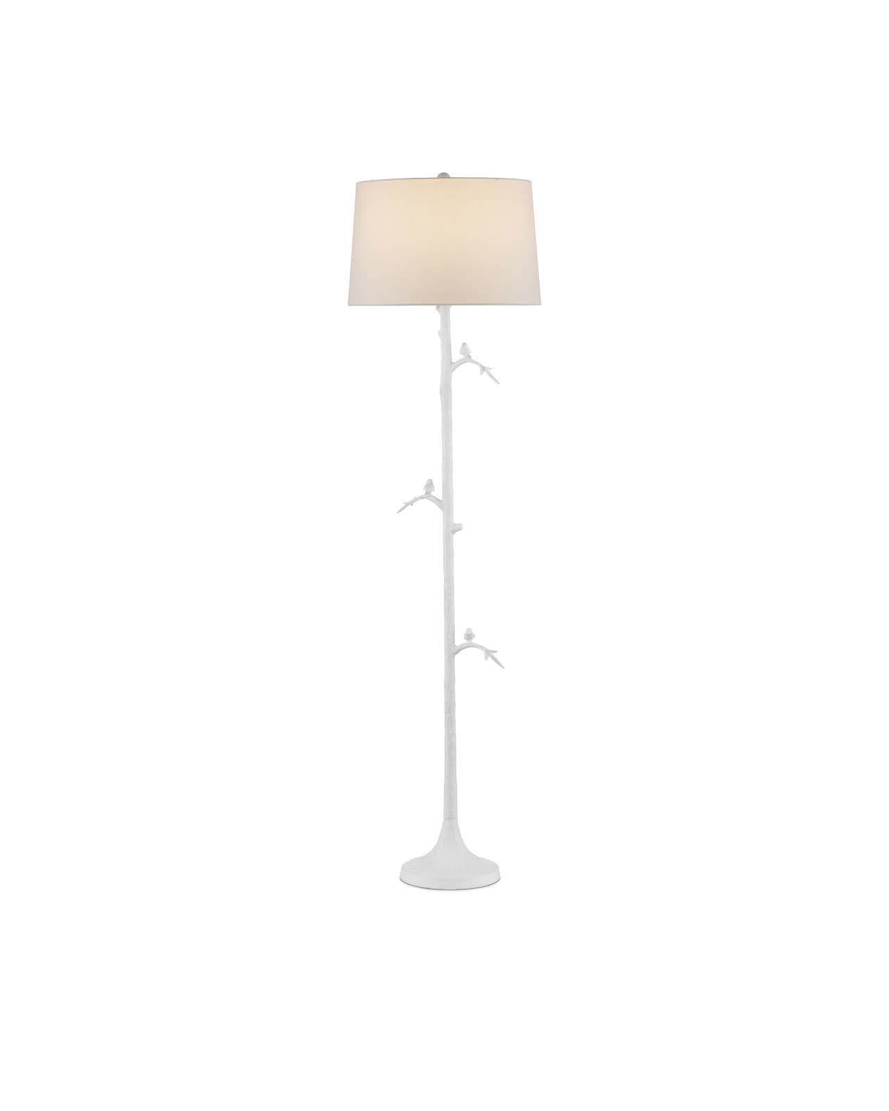 Piaf White Floor Lamp 69.5"h x 19"dia.