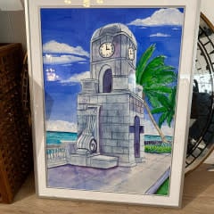 Palm Beach Clock Tower Print 16"H x13"W