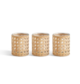 Lumington Cane Webbing Tealight Candleholders / Vases