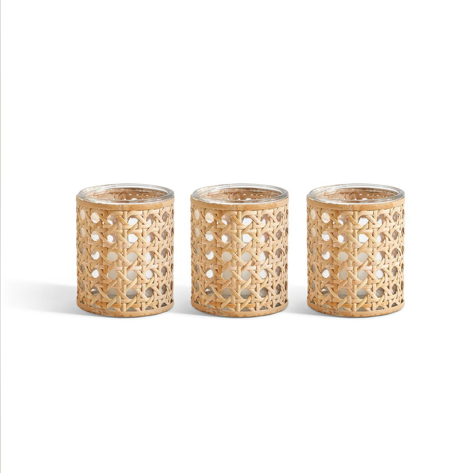 Lumington Cane Webbing Tealight Candleholders / Vases