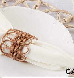 Twisted Rattan Napkin Ring Carmel