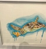 Turtle Splash and Nemo Watercolor 16"Wx13"H