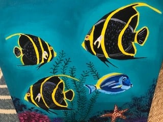 Trigger Fish on Acrylic 16"x16"