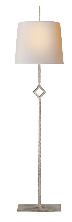 Cranston Buffet Lamp in Silver Leaf  34.75"H x 8.5" W