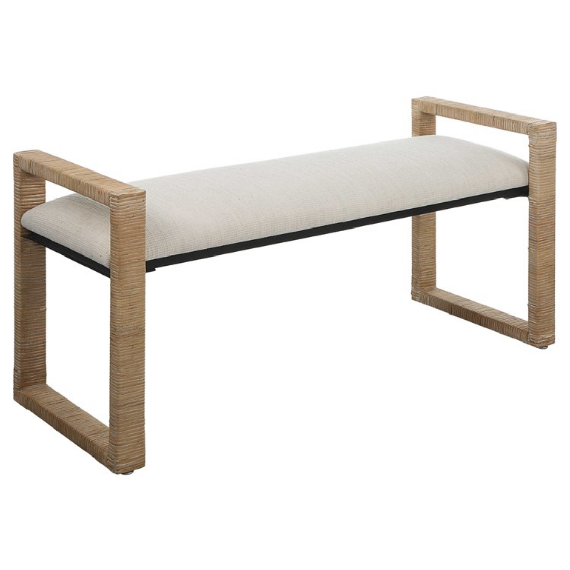 Areca Bench Rattan -48 W X 22 H X 17 D
