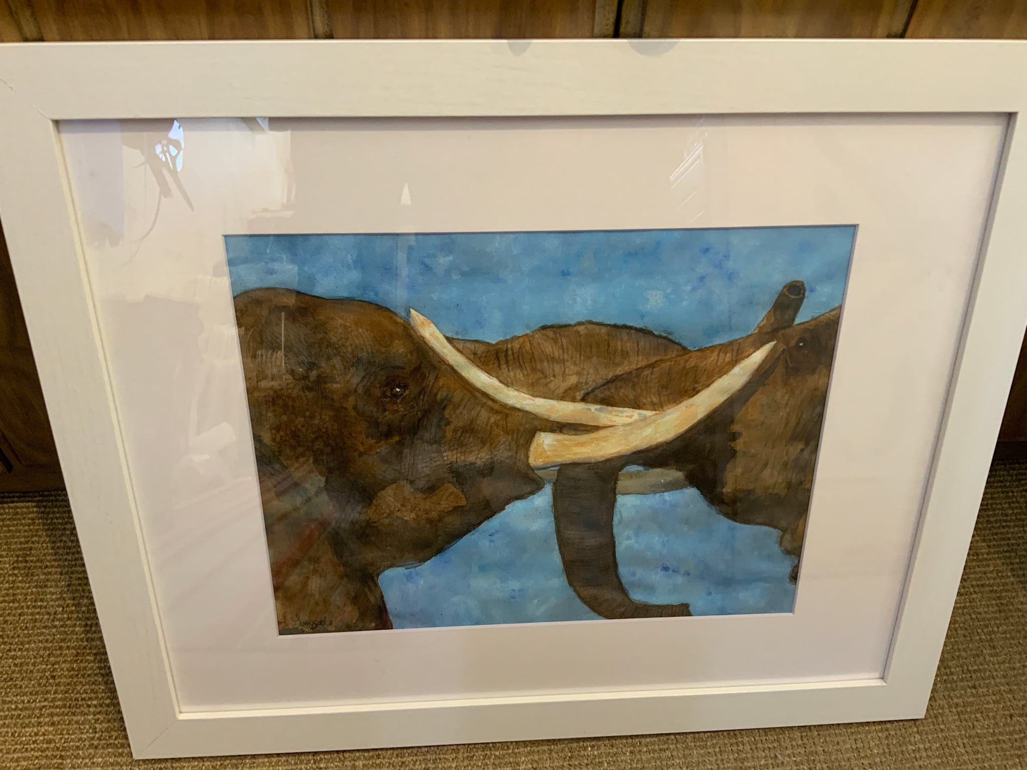 Elephants Print 22" x 18"