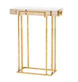 Prism Side Table/Gold Leaf  16.75W x 11D x 22H
